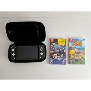 Nintendo Switch Lite with case + 2 games